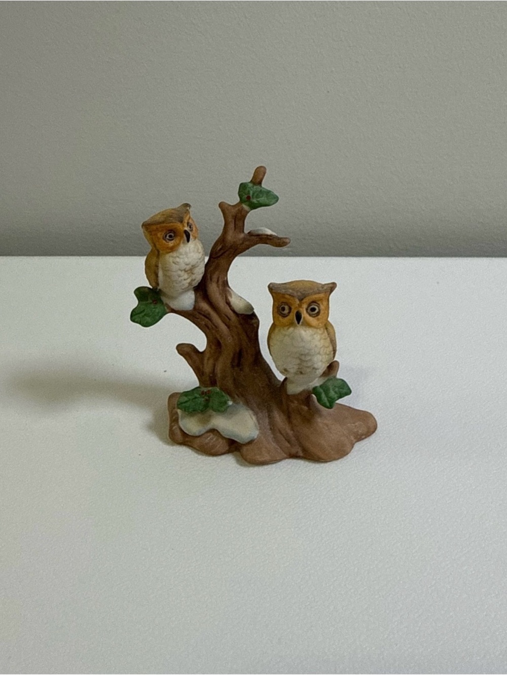 Vintage Enesco Owl Figurine
1983 Made in Taiwan Tree
Branch Owl Decor